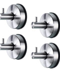 Vacuum Suction Cup Hooks For Shower And Bathroom Towel Holder Brushed Stainless Steel Rack Mount Hangs Bathrobes Loofahs Washcloths