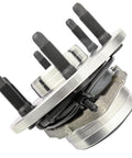 Beefy Pair Front Wheel Hub Bearing For Chevy Tahoe Silverado 1500 Suburban 1500 Avalanche 1500 Express 1500 GMC Yukon XL 1500 Sierra Savana Cadillac Escalade 2WD Replacement Wheel Hub Bearings Fit 2WD SUVs And Vans, showing close-up of metal 6-bolt assembly for GM 2WD SUVs.