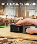 Dope Green Laser Distance Meter With 165 Feet Range, 2mm Accuracy, Rechargeable Battery, Handheld Measuring Tool For Quick, Precise Distance And Area Calculations on wood surface