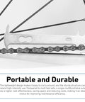 Bike Chain Checker Tool Stainless Steel Chain Wear Indicator Gauge For Accurate Bicycle Chain Measurement Universal For Road And Mountain Bikes Simple Maintenance Safer Rides Clear Wear Reading. Shown next to bicycle chain for measurement.