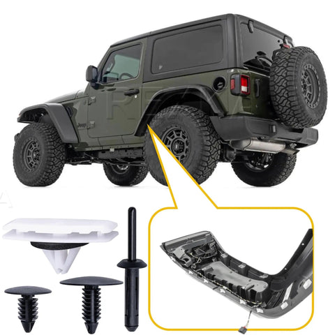 Jeep Fender Flare Hardware Kit 60 Pcs For Wrangler JL 2018 2024 Gladiator JT 2020 2023 Ram 1500 installation view