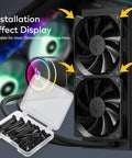 Badass 30Pc PC Fan Screws Kit For Rock Solid Computer Cooling And Radiator Mounts showing installation with fans and screws in view.