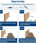 Step-by-step guide for using Must Have 121 Piece Furniture Hardware Kit With Cam Lock Fasteners, Bed Frame Bolts M6x20/40/60/80 in assembly