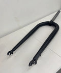 Beefy Fat Tire 26X4 Inch Threaded Steel Rigid Bike Fork for MTB and Road Cruisers shown at an angle on a white surface