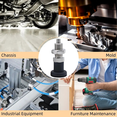 Grip Tight Two Piece M20 Thread Stainless Steel Ball Nose Spring Plunger Pair for industrial equipment, chassis, and mold use.