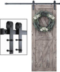 Heavy Duty Sliding Barn Door Hardware Kit For 6-Foot Track System With Smooth Quiet Glide For 36-Inch Doors Two-Piece Rail