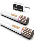 Wireless Microphone For Singing And Speaking With Ultra Stable 200 Ft Range, 9ms Latency, LED Lights, 40 Hour Battery, Volume Control