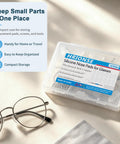 Hella Comfy Universal Silicone Nose Pads For Glasses 12 Pairs With Anti Slip Air Cushions And Micro Screwdriver Kit in storage case with glasses.