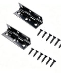 Image of 12 Pack Black Stainless Steel Butt Hinges For Cabinets And Doors, 2.15 Inch Long, with matching screws, rust resistant.