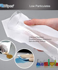 Front view of AAwipes cleanroom wipe, 6 x 6 in, lint-free cellulose/polyester, 68 GSM, bag of 300