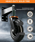 Heavy Duty 8-Inch Gate Wheel With Spring Loaded Support And 750 Lb Capacity, 360 Degree Rotation; perfect for swing gates.