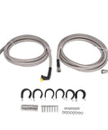 Premium Stainless Steel Fuel Line Kit Replacement For Chevy Impala 2006 To 2011 Monte Carlo 2006-2007 OEM Number Upgrade To Silver Finish Fix Those Leaks Fast. coiled lines and fittings