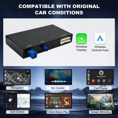 Audi Wireless CarPlay And Android Auto Retrofit Kit With Decoder Module For 3G MMI Systems 2008 To 2018 features