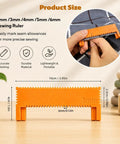 40 Piece Sewing Kit With Five Size Clip On Ruler Set Edge Stitch Quilting Templates Plus Needles Thread Needle Threaders