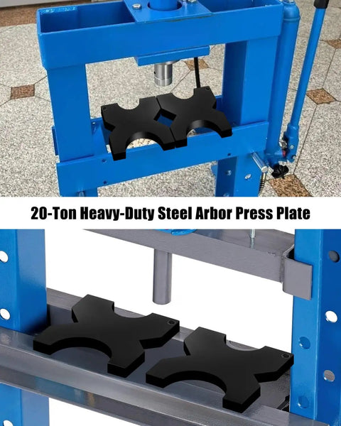 Heavy Duty Steel Press Plate 1 X 5 X 5 Inches For Hydraulic Presses With 4-Notch H-Frame For Even Pressure Distribution