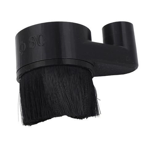 Keeps Your Shop Cleaner Heavy Duty CNC Router Dust Boot With Magnetic Spindle Motor Cover For 80mm 2.2KW Machines And Snappy 37mm Hose Hookup, black dust brush detail.