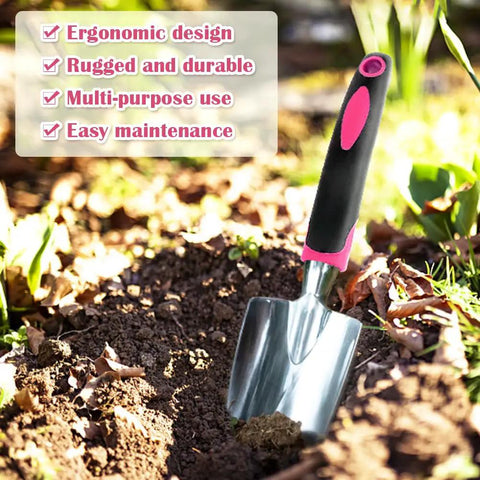 Heavy Duty Manganese Steel Garden Trowels For Digging Shoveling And Planting, Ergonomic Non Slip Grip in soil
