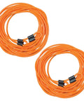 Double Dutch Licorice Speed Jump Ropes Set of 2 Orange 30 Ft Color Coded Lengths Durable Vinyl Ropes for Fast Smooth Rotations