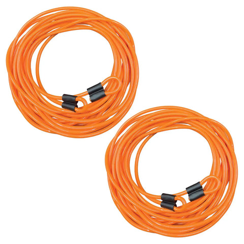 Double Dutch Licorice Speed Jump Ropes Set of 2 Orange 30 Ft Color Coded Lengths Durable Vinyl Ropes for Fast Smooth Rotations