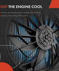 Superior Engine Radiator Cooling Fan Assembly With Brushless Motor Fits Lexus Es300h Camry Hybrid Avalon 2018 To 2022, close-up of blades.