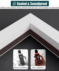 Heavy Duty Steel Drywall Access Door And Lockable Maintenance Hatch For Attic Kitchen Or Bathroom Wall Featuring Secure Key Combo And Hassle Free Install Setup 28 By 54 Inches displays sealing strip results before and after installation.