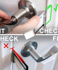 Premium Door Silencer Strike Plate That Cuts Latch Noise And Makes Slamming Chill Out Daily For Zero Stress Home Habits With Durable Flexible Rubber Mounts And Quick One Step Install for installing and checking fit.