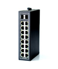 Front view of 18 Port Gigabit Industrial Ethernet Switch Unmanaged With DIN Rail Mount And Wall Mount Bracket UL Listed Fanless Design