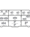 Diagram of All-In-One Heavy Duty Hydraulic Fittings And Adapter Kit With 101 Adapters And 150 O Rings For NPT Threads layout