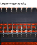 Heavy Duty CNC Tool Cabinet CAT40 Tool Holder Rack With ABS Buffering Liners showcasing organized tool holders on multiple shelves.