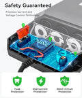 Internal view of 7-In-1 Cigarette Lighter Splitter with 120W Car Charger showcasing Safety Features, including a built-in fuse and circuitry.