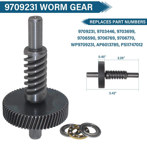 Worm Gear Kit For 5Qt And 6Qt Mixers Replacement Parts With Bevel Gear Kit Worm Follower Gear Gasket Thrust Bearing And Snap Ring Includes 9706529 W11086780 9709511 9703337 9709231