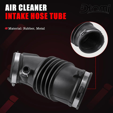 Engine Air Intake Hose Tube With Clamps For Honda Pilot 3 5L V6 2009 2015 Replacement Part 17228-RN0-A00 696-138 shown in rubber rubber and metal material