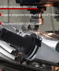 ER16 Collet Chuck Tool Holder Set Four Inch 100mm Length for CNC Milling Lathe Engraving Machines in use on equipment