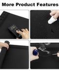 Extra Large Anti Static Soldering Mat Pro Grade Gear Heat Resistant 932 Degrees Fahrenheit Silicone ESD Safe Work Pad in use