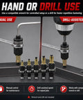Rivet Nut Tool Kit M3 To M10 With Six Mandrels And Sixty Rivet Nuts Hand Or Drill Compatible Rivnut Setter For Auto And Metal Fabrication Repairs Quick Strong Threaded Inserts, manual and drill use
