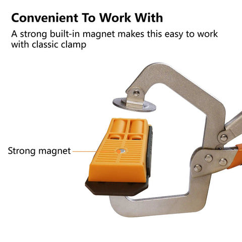 Two Pocket Hole Jig Kit For Woodworking DIY Friendly Drill Guide Set With strong built-in magnet on orange jig