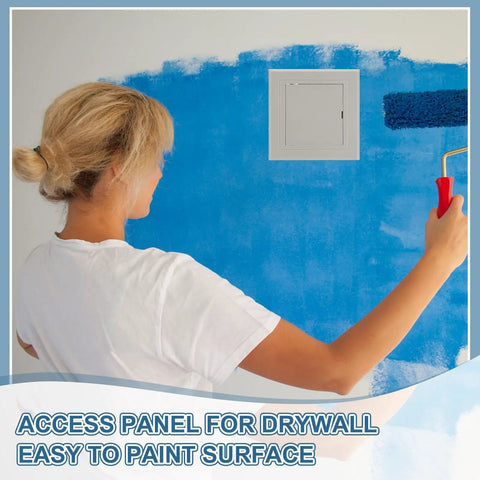 Top Shelf Drywall Access Panel And Wall Hole Cover Fits 12 By 6 Inches With Strong Peel And Stick Mounting on painted wall.