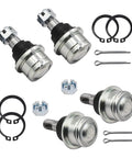 ATV Beefy Heavy Duty Ball Joint Kit Set Of 4 For Rancher 350 TRX350TM 420 TRX420FE And 400 Models Upper And Lower Joints Replaces OEM 51375-HP5-601 And 51355-HP5-601, four joints with boots and pins