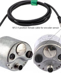 Industrial Grade M12 A Coded 4 Pin Female Shielded Cable For Actuator Sensor Encoder To Bare Wire Leads 1m