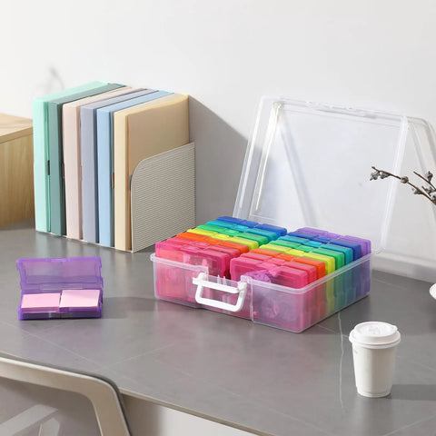 Heavy Duty Photo Storage Boxes With Carry Handles, Snap Tight Document And Craft Organizers For Memories, Chill Out Clutter And Keep Your Workspace Super Clean With This Real Deal