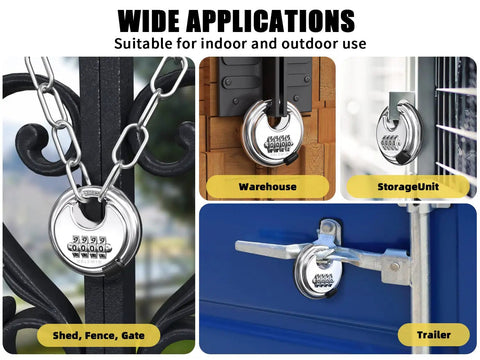 Keyless 4 Digit Combination Padlock With Hardened Steel Shackle Weatherproof Heavy Duty Lock For Sheds Gym Lockers Storage Units Gates And Fences That Keeps Your Gear Safe And Secure