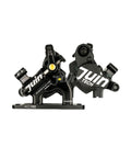 Juin Tech F1 hybrid hydraulic disc brake calipers, black, set of two.