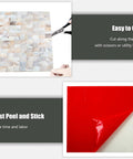 Image demonstrating Peel And Stick Backsplash With Natural Mother Of Pearl Mosaic Shell Tiles being cut and peeled for easy application.