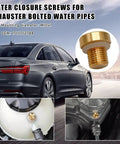 Heavy Duty Radiator Coolant Expansion Tank Bleeder Screw With Rubber O Ring for BMW X3 X5 Z4 325i 528i close-up with vehicle background.