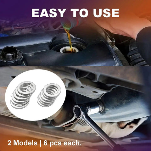Six Piece Transmission Drain Plug Crush Washer And Rear Differential Gasket Kit With 20mm And 18mm Sizes No Leak Aluminum Seal
