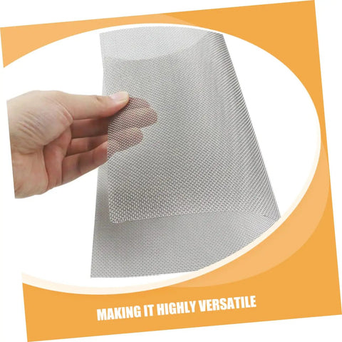 Four Piece Bumper Repair Mesh Screen Kit for Vehicles, durable fine mesh, easy application, hand holding mesh sheet