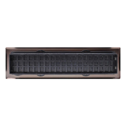 Oriental Style Floor Register 2x12 Inches Rubbed Bronze Finish Steel Decorative Grate For HVAC Ducts 8 Pack durable steel