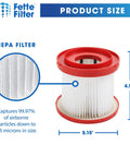 4 Pack HEPA Wet Dry Vacuum Filter For Milwaukee 49-90-1900 Compatible With Gallon Vacs M18 2 Gallon And M12 FUEL 1.6 Gallon