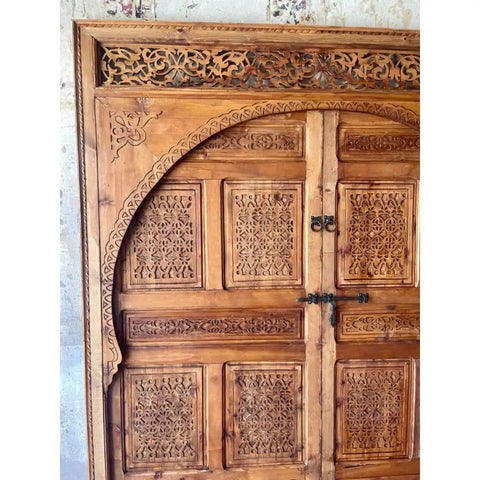 Hand Carved Barn Door With Classic Rustic Charm, Solid Wood Interior Door For Sliding Or Hinged Use, Built To Last, Custom