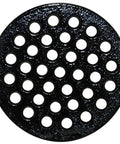 6 Inch Cast Iron Strainer Epoxy Coated For Corrosion Resistance One Quarter Inch By Six Inch Drain Debris Filter top view